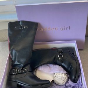 Black riding boots by Madden Girl